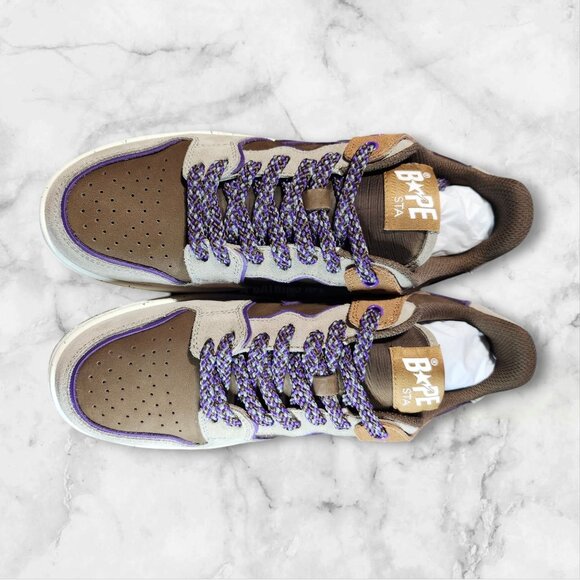 men's bape Sk8 Sta #7 M2 sneakers 'Outdoor Pack - size 10 - Brown Purple - Picture 4 of 8